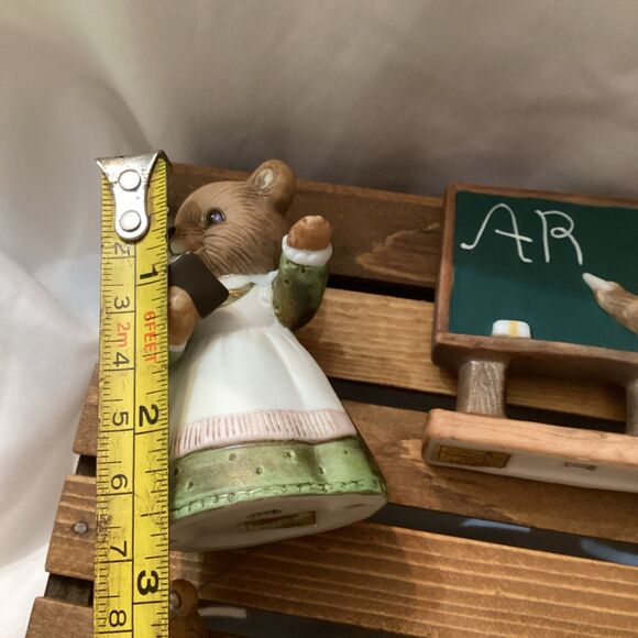 Vintage Homco "Bears at School" #1409 Complete Set Teacher Students Desk Globe - Picture 11 of 13